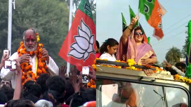सिरोंज और शमशाबाद में निकला BJP का विजयी जुलूस