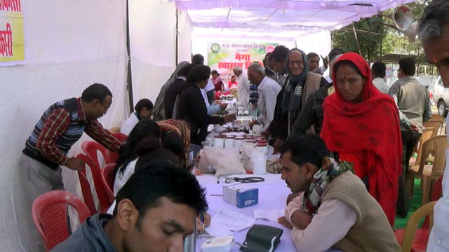 Mega Health Camp organised in City Hospital Vidisha