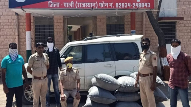 10 लाख रुपए की अवैध डोडा पोस्त बरामद, खिंवाड़ा पुलिस को मिली बड़ी सफलता
