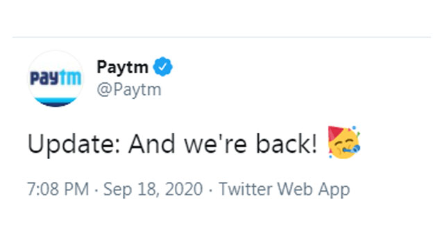 Paytm returns to play store, Was removed to full fill policy