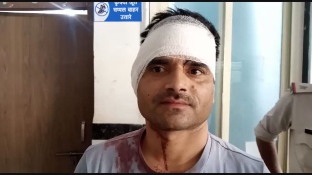warranty attacked policeman in maharajpur chhatarpur