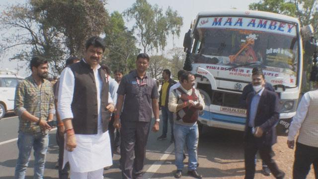 Minister Govind Singh sidhi bus accident
