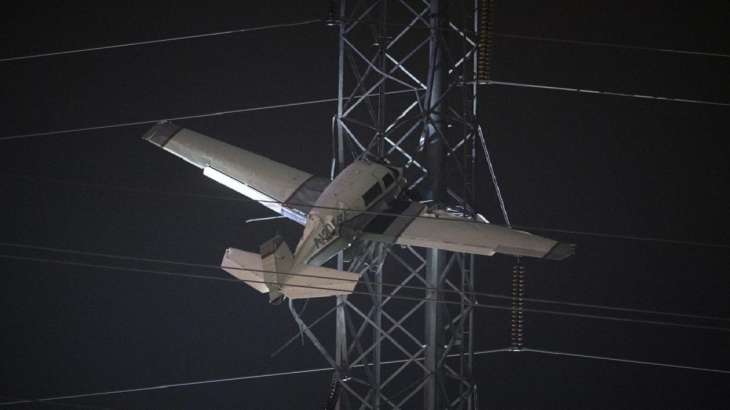major blackout after Plane crashes into power lines in Maryland US